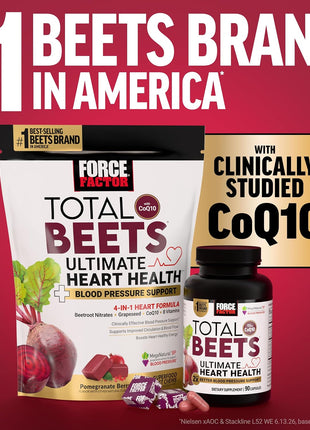Force Factor Total Beets Organic Beetroot Powder, USDA Certified | Superfood to Boost Daily Nutrition, Vegan, Gluten-Free, and Non-GMO Beet Supplement, Unflavored, 180 Servings, 2-Pack