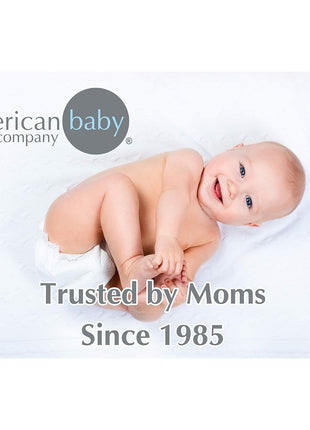 American Baby Company Waterproof Fitted Crib Mattress Protector 52" x 28" | Quilted, Noiseless, Soft & Breathable Crib & Toddler Mattress Pad Cover