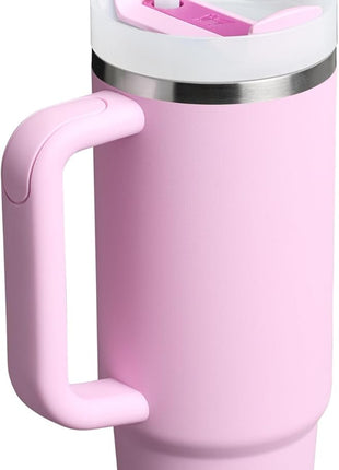 STANLEY Quencher H2.0 Tumbler with Handle and Straw 30 oz | Flowstate 3-Position Lid | Cup Holder Compatible for Travel | Insulated Stainless Steel Cup | BPA-Free | Cherry Blossom