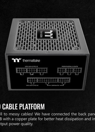Thermaltake GF1 Fully Modular ATX 850W Power Supply - 80 Plus Gold - Ultra Quiet - Zero RPM, PS-TPD-0850FNFAGU-P