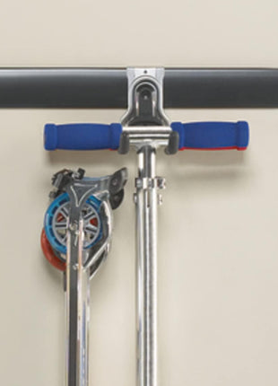 Rubbermaid FastTrack Rail Garage Organization Multi-Purpose Hook 50 lbs Capacity Satin Nickel Wall Mounted Storage System Direct Mount into FastTrack Garage Rail for Home/Garage Organization
