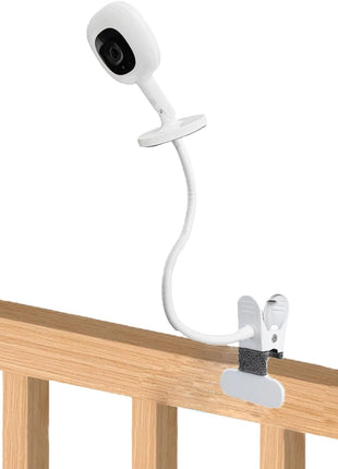Flexible Baby Monitor Mount for Nanit Pro Smart Baby Monitor & Flex Stand |No Tools, No Wall Damage, Portable with 360° Angle Adjustment (clamp)