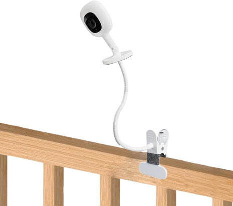 Flexible Baby Monitor Mount for Nanit Pro Smart Baby Monitor & Flex Stand |No Tools, No Wall Damage, Portable with 360° Angle Adjustment (clamp)