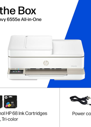 HP Envy 6555e Wireless All-in-One Color Inkjet Printer, Portobello, Print, scan, copy, Duplex printing Best-for-home, 3 month Instant Ink trial included, AI-enabled (714N5A)