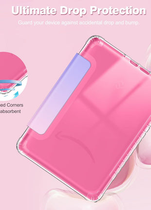 Fintie Case for 7 inch All-New Kindle Paperwhite (12th Generation, 2024) and Kindle Colorsoft, Ultra Clear Soft Light Transparent TPU Back Cover Auto Wake/Sleep, Fantasy Ombre
