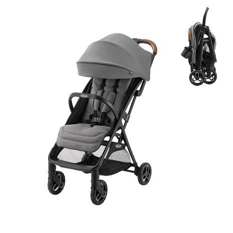 Graco Ready2Jet Compact Stroller Overhead Friendly Compact Travel Stroller with Automatic Fold, Kingston