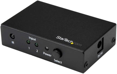 StarTech.com 2 Port HDMI Switch - 4K 60Hz - Supports HDCP - IR - HDMI Selector - HDMI Multiport Video Switcher - HDMI Switcher (VS221HD20)
