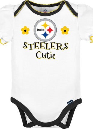 Gerber NFL Baby-Girls NFL Team 3 Pack Short Sleeve Onesie Bodysuit
