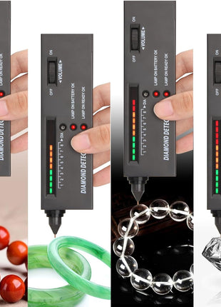 Diamond Tester, Professional Jewelers' Gemstone Detector, High Accuracy Diamond Checker Pen Professional for Jewelers, Gem Tester (Jewelry-Only Detection)