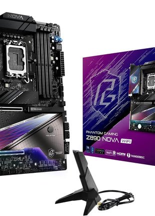ASRock Intel Core Ultra Z890 Nova WiFi 7 Phantom Gaming ATX Motherboard Thunderbolt LGA1851 RL-ILM DDR5 9200 MHZ 256 GB