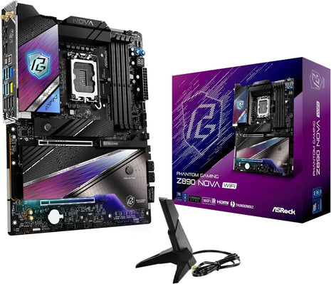 ASRock Intel Core Ultra Z890 Nova WiFi 7 Phantom Gaming ATX Motherboard Thunderbolt LGA1851 RL-ILM DDR5 9200 MHZ 256 GB