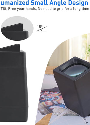 35 mm Film & Slide Viewer, 2X LED Illuminated Viewing Slide Projector for Old Slides and 35mm Film Negatives(2 AAA Batteries Included)