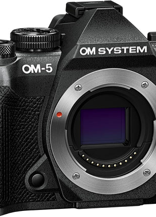 OM SYSTEM OM-5 Mark II Body Black Compact Light Weight Weather Sealed 4K Video Camera Best for Outdoor Travel