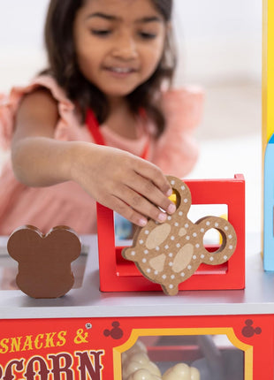 Melissa & Doug Disney Snacks & Popcorn Wooden Pretend Play Food Counter – 33 Pieces - FSC-Certified Materials