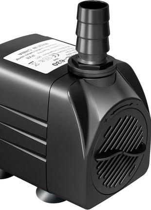 GROWNEER 550GPH Submersible Pump 30W Fountain Water Pump, 2000L/H, with 7.2ft High Lift, 3 Nozzles for Aquarium, Fish Tank, Pond, Hydroponics, Statuary, Pool