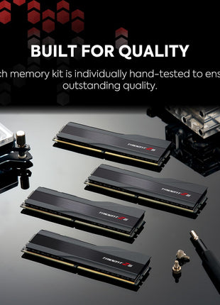 G.SKILL Trident Z5 Series DDR5 RAM (Intel XMP 3.0) 32GB (2x16GB) 7600MT/s CL36-46-46-121 1.40V Desktop Computer Memory U-DIMM - Matte Black (F5-7600J3646G16GX2-TZ5K)