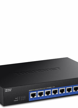TRENDnet 8-Port 10G Switch, TEG-S708, 8 x 10G RJ-45 Ports, 160Gbps Switching Capacity Rack mountable, Ethernet Splitter, NDAA & TAA Compliant, Lifetime Protection, Black