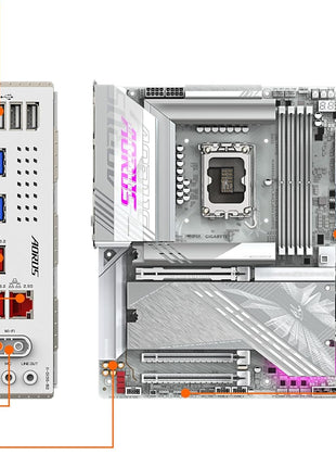 GIGABYTE Z890 AORUS Elite X ICE Intel Core Ultra (Series 2) LGA 1851 Motherboard, ATX, DDR5, 5X M.2, PCIe 5.0, Thunderbolt 4, WIFI7, 2.5GbE LAN, EZ-Latch