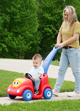 Step2 Push Around Buggy Kids Push Car, Ride On Car with Seat Belt and Horn, Toddlers Ages 18 Months - 3 Years Old, Max Weight 50 lbs., Easy Storage, Ideal Stroller Substitute, Red