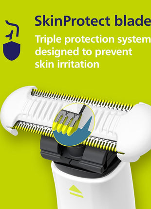 Philips Norelco OneBlade Intimate, Designed for Pubic Grooming, Trim & Shave with Extra Skin Protection, Waterproof, Model QP1924/70