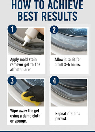 ACTIVE Mold Stain Remover Gel Cleaner Heavy Duty Stain Cleaner for Front Loader Washing Machine Seal, Bathroom Grout, Shower, Caulk   Front Load Washer Cleaning Solution   7 Fl Oz