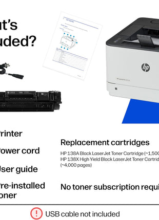 HP Laserjet Pro 3001dw Wireless Black & White Printer, Best-for-Office (3G65OF)