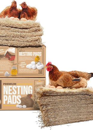 Eaton Pet and Pasture, Premium Laying Hen Nesting Pads, USA Grown & Sustainably Harvested, 13 x 13 (10 Pack)