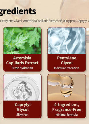 1.618 Artemisia Capillaris Essence, 6.08 fl oz - mugwort, Soothing & Hydrating Korean Skincare Essence for Sensitive Skin