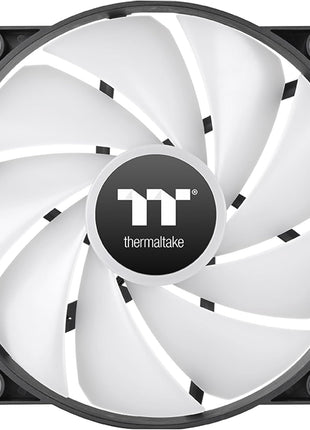 Thermaltake CT200 ARGB PWM Fan Single Pack, PWM Controlled 500~900 rpm, 5V Motherboard Sync, 16.8 Million Color 9 Addressable LEDs, Airflow 131.6 CFM, Hydraulic Bearing, 200mm, Black, CL-F179-PL20SW-A