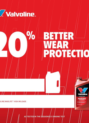 Valvoline High Mileage with MaxLife Technology SAE 5W-20 Synthetic Blend Motor Oil 5 QT