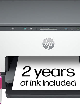 HP Smart Tank 6001 Wireless All-in-One Ink Tank Printer, Scanner, Copier with 2 Years of Ink Included, Best-for-Home, Cartridge-Free Refillable, AI-Enabled (2H0B9A)
