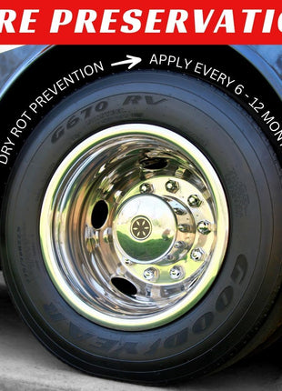 RENEW PROTECT Blak, Semipermanent Rich Black Tire & Trim Treatment, Mid to High Shine, Floor Mat- RV- Golf Cart, Motorcycle-Safe, Acrylic Ceramic-Hybrid Protectant, Wash-Proof, 5 min Dry-Seal 8oz