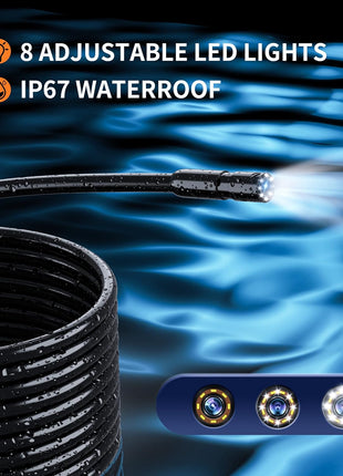 Daxiongmao Endoscope Camera with Light, 1080P HD Borescope, IP67 Waterproof Snake Camera – Ideal for Inspecting Walls, Vents, Automotive Engines, Pipes – A Great Gift Tool for Men (16.5ft)