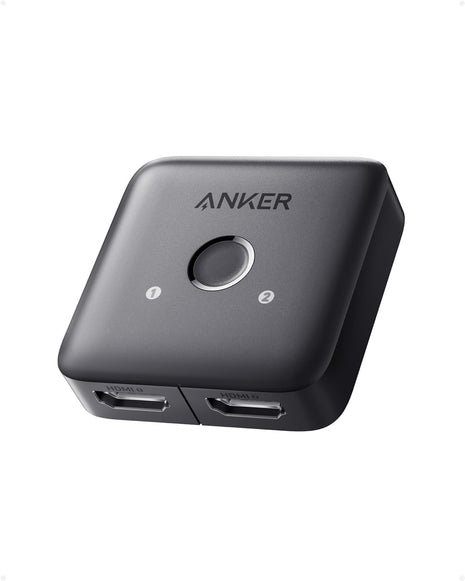 Anker HDMI Switch, 2 in 1 Out HDMI Switcher, Monitor Switch with 4K@60Hz | Smooth Finish, Supports HDR/3D/Dolby, for Laptops/PC/Xbox/PS5/PS4/Projector, and More