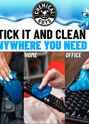 Chemical Guys Sticky Icky Car Cleaning Gel, Green Apple, Interior Car Cleaner, Reusable Automotive Crevice & Interior Dust Cleaner for Air Vents, Consoles, Cup Holders & Keyboards, 4 Pack (100g Each)