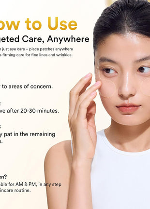 Abib Vegan Collagen Eye Patches for Wrinkles & Fine Line with Jericho Rose Jelly & Peptides, 60 Count, Korean Skin Care