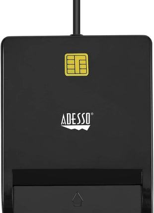 Adesso SCR-100 Smart ID Credit Card Reader,Black