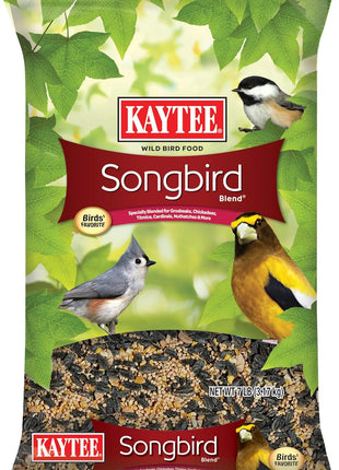 Kaytee Songbird Wild Bird Seed Food, Blended for Grosbeaks, Chickadees, Titmice, Cardinals, Nuthatches & More, 7 Pounds