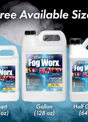 FogWorx Extreme High Density Fog Juice - Quart 32 Fluid Ounces of Long Lasting, High Output, Odorless Water Based Machine Fluid for 400 to 1500 Watt Machines