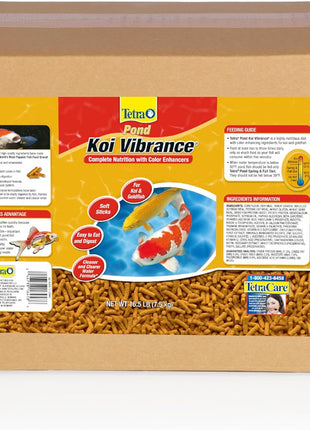 TetraPond Koi Vibrance Soft Sticks, Floating Pond Fish Food for Koi Fish and Ornamental Goldfish, 2.42 Pounds