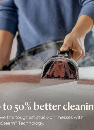 BISSELL Little Green HydroSteam Portable Carpet Cleaner, 3618 | HydroSteam technology combines hot water and steam; multi-purpose upholstery & car/auto detailing