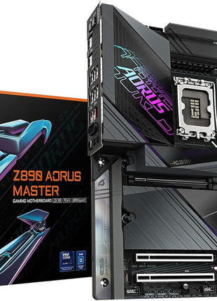 GIGABYTE Z890 AORUS Master Intel Core Ultra (Series 2) LGA 1851 Motherboard, ATX, DDR5, 5X M.2, PCIe 5.0, Thunderbolt 4, WIFI7, 10GbE LAN, EZ-Latch
