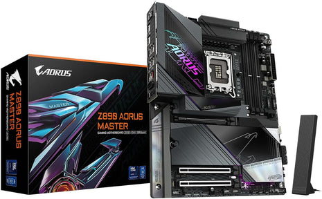 GIGABYTE Z890 AORUS Master Intel Core Ultra (Series 2) LGA 1851 Motherboard, ATX, DDR5, 5X M.2, PCIe 5.0, Thunderbolt 4, WIFI7, 10GbE LAN, EZ-Latch