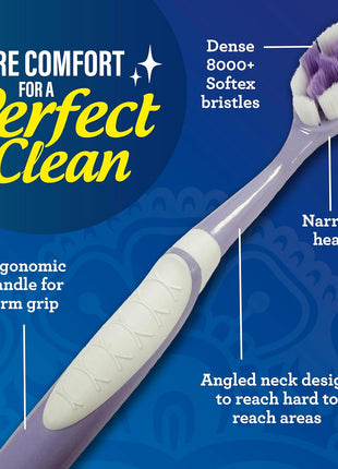 GuruNanda Butter On Gums Toothbrush, ADA Accepted, With 8000 Ultra Soft Softex Bristles for Sensitive & Receding Gums, Perfect for Whiter Teeth, 6 Ct