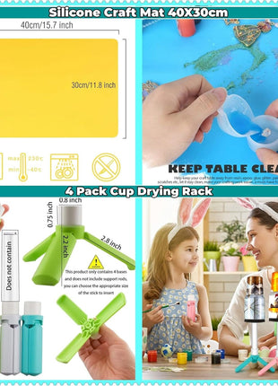 6 Cup Turner for Crafts Tumbler,Multi Tumbler Spinner Machine Kit,Tumbler Turner DIY Glitter Epoxy Resin Tumblers