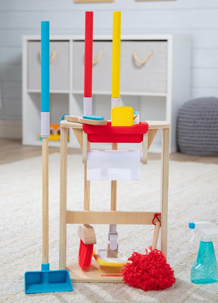 Melissa & Doug Deluxe Sparkle & Shine Cleaning Play Set (11 Pieces) - FSC Certified