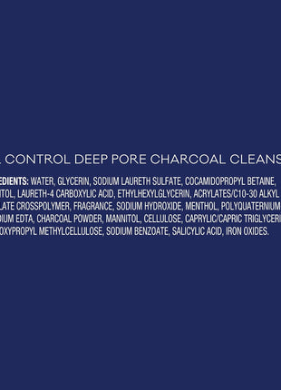 Biore Deep Pore Charcoal Face Wash For Oily Skin, 6.77 fl oz, 3pk | Daily Facial Cleanser, Removes Dirt & Makeup, Charcoal Formula, Deep Pore Cleansing