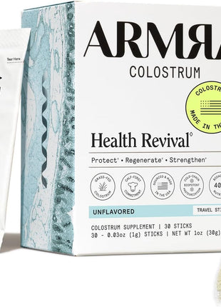 ARMRA Colostrum Powder, Unflavored, 30 Serving Travel Sticks