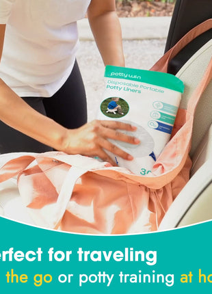 [60 Counts] Disposable Potty Liners compatible with OXO Tot 2-in-1 Go Potty, Universal Refill Bags for Toddler Travel