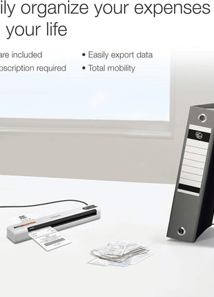 Epson RapidReceipt RR-60 Compact Mobile Document Scanner Receipt | Mobile Receipt Scanner for Small Business USB-Powered 10 Pages per Minute PC and Mac Compatible